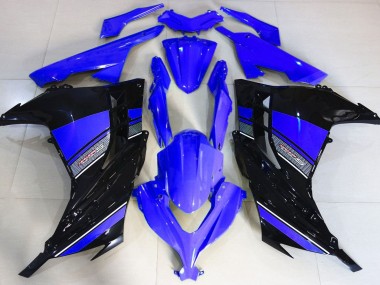 2013-2018 Midnight Blue and Black Ninja 300 Motorcycle Fairings