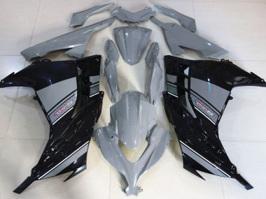 2013-2018 Nardo Grey and Black Ninja 300 Motorcycle Fairings
