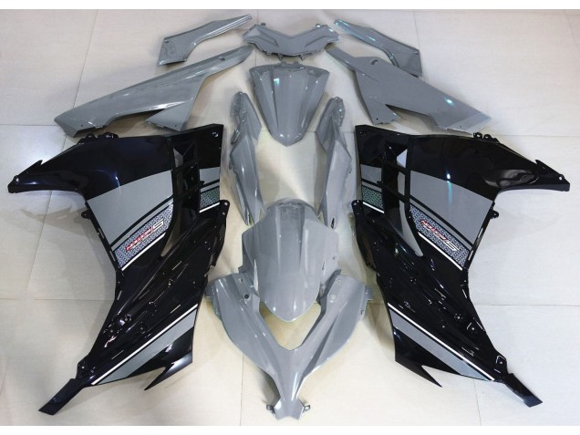 2013-2018 Nardo Grey and Black Ninja 300 Motorcycle Fairings