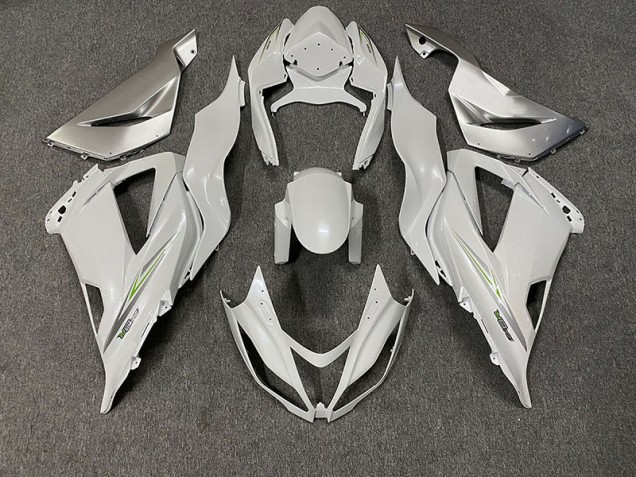 2013-2018 Pearl White ZX6R Motorcycle Fairings