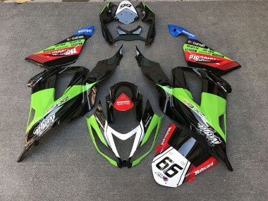 2013-2018 Racing Style Green ZX6R Motorcycle Fairings
