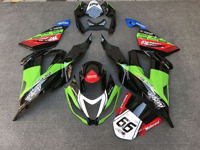 2013-2018 Racing Style Green ZX6R Motorcycle Fairings
