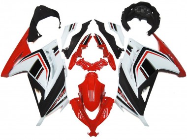 2013-2018 Red White and Gloss Black Ninja 300 Motorcycle Fairings
