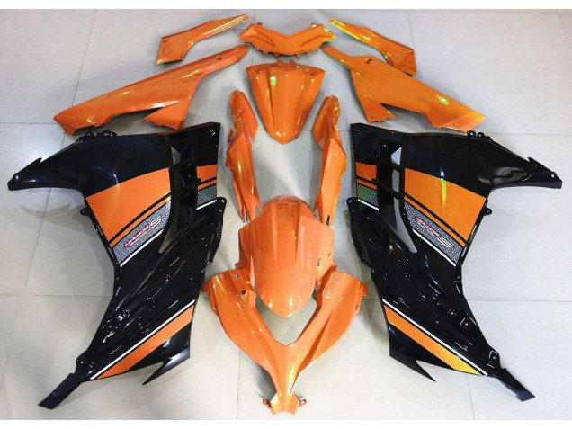 2013-2018 Sunrise Orange and Black Ninja 300 Motorcycle Fairings