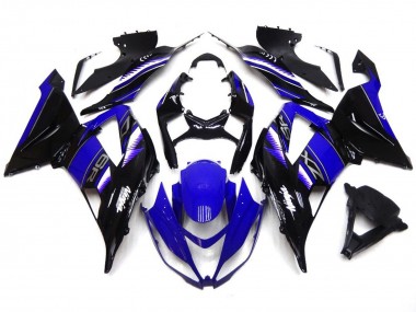 2013-2018 Vibrant Deep Blue and Black ZX6R Motorcycle Fairings