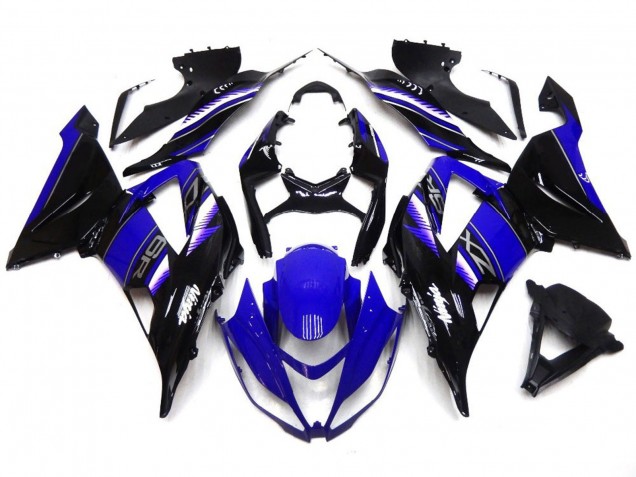 2013-2018 Vibrant Deep Blue and Black ZX6R Motorcycle Fairings