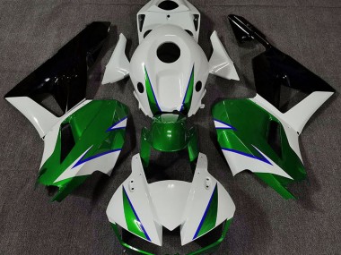 2013-2023 Gloss Green White and Blue CBR600RR Motorcycle Fairings
