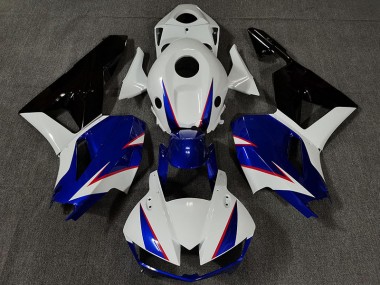 2013-2023 Gloss White and Deep Blue CBR600RR Motorcycle Fairings