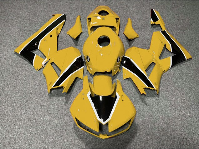 2013-2023 Gloss Yellow and Black CBR600RR Motorcycle Fairings