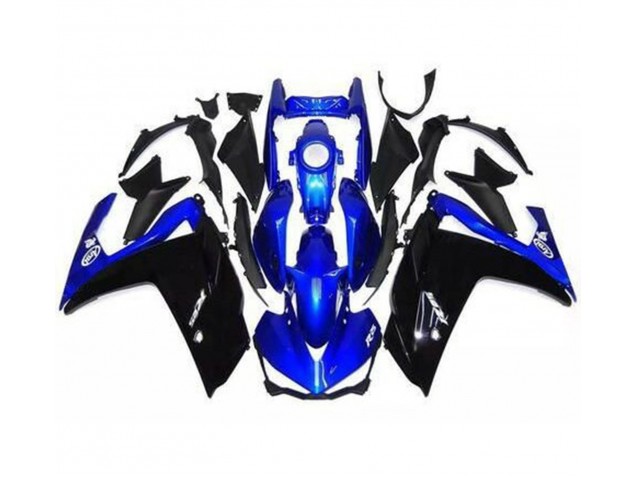 2015-2018 Gloss Black and Blue R3 Motorcycle Fairings