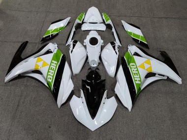 2015-2018 Gloss White Black and Green R3 Motorcycle Fairings