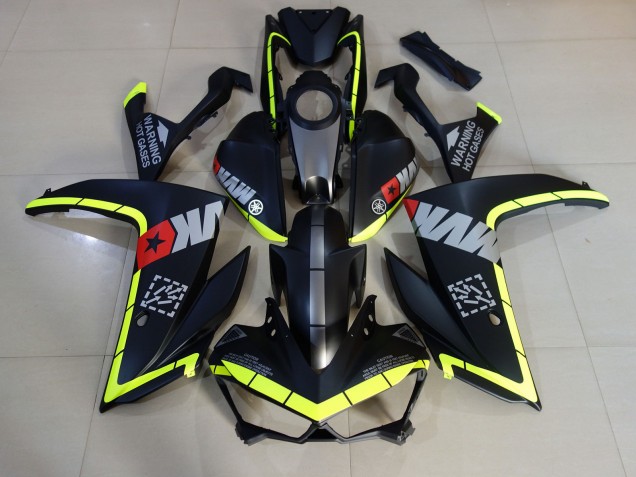 2015-2018 Matte Black and Yellow R3 Motorcycle Fairings