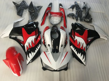 2015-2018 Red and White Shark R3 Motorcycle Fairings