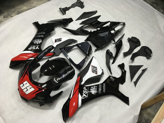2015-2019 Black Red and White 99 R1 Motorcycle Fairings