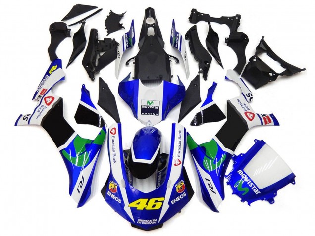 2015-2019 Blue and White 46 R1 Motorcycle Fairings