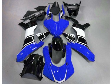 2015-2019 Gloss Blue White and Black R1 Motorcycle Fairings