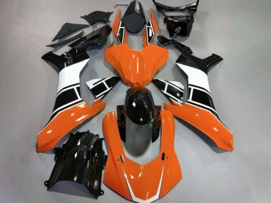 2015-2019 Gloss Orange White and Black R1 Motorcycle Fairings