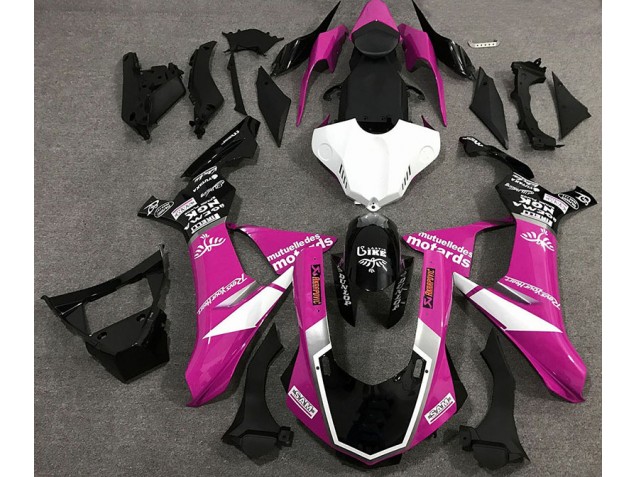 2015-2019 Gloss Pink Logo Style R1 Motorcycle Fairings