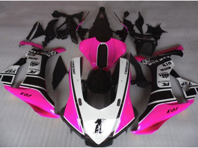2015-2019 Gloss Pink & White R1 Motorcycle Fairings