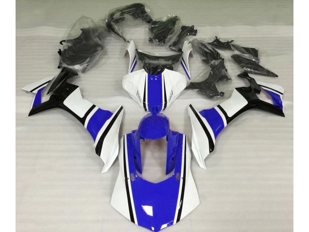 2015-2019 Gloss White Blue and Black R1 Motorcycle Fairings