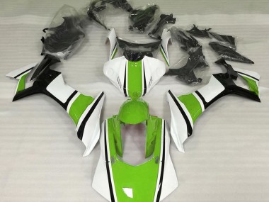2015-2019 Gloss White Green and Black R1 Motorcycle Fairings