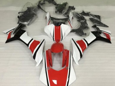 2015-2019 Gloss White Red and Black R1 Motorcycle Fairings