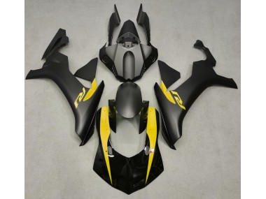 2015-2019 Matte Black & Yellow R1 Motorcycle Fairings