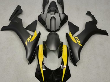 2015-2019 Matte Black & Yellow R1 Motorcycle Fairings