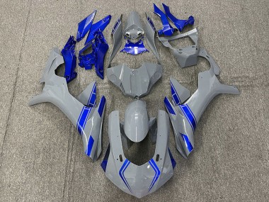 2015-2019 Nardo Grey & Blue Accents R1 Motorcycle Fairings