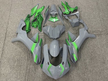 2015-2019 Nardo Grey & Green Accents R1 Motorcycle Fairings