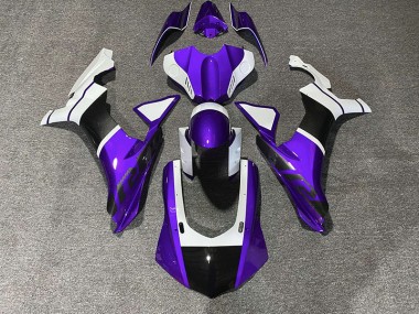 2015-2019 Purple & Carbon Fiber Accents R1 Motorcycle Fairings