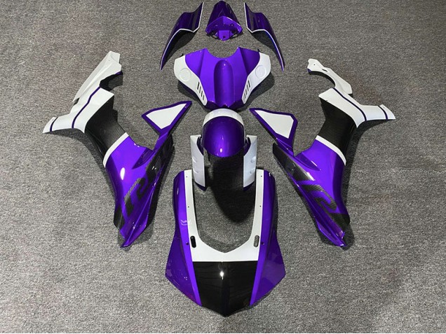 2015-2019 Purple & Carbon Fiber Accents R1 Motorcycle Fairings