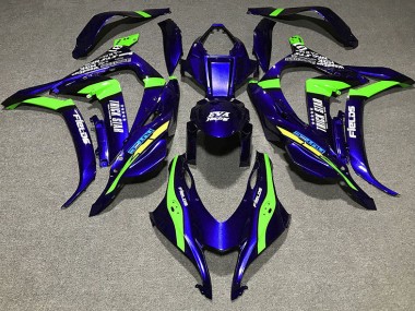2016-2019 Deep Blue Trickstar ZX10R Motorcycle Fairings