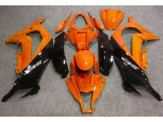 2016-2019 Gloss Orange and Black ZX10R Motorcycle Fairings