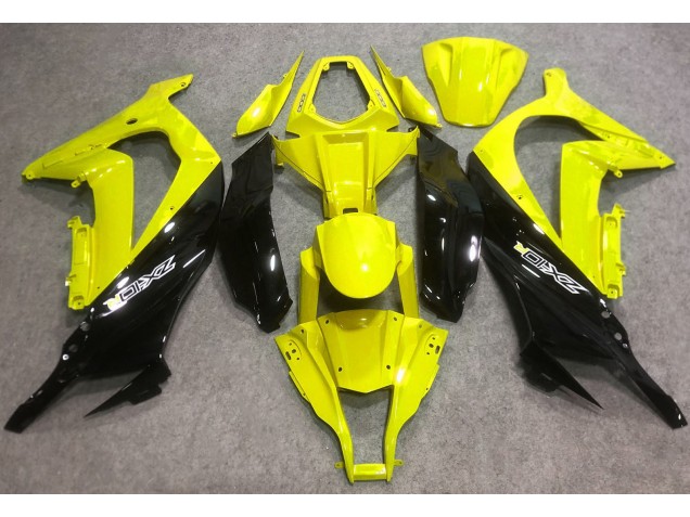 2016-2019 Gloss Yellow and Black ZX10R Motorcycle Fairings