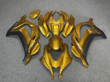 2016-2019 Gold with Ninja White ZX10R Motorcycle Fairings