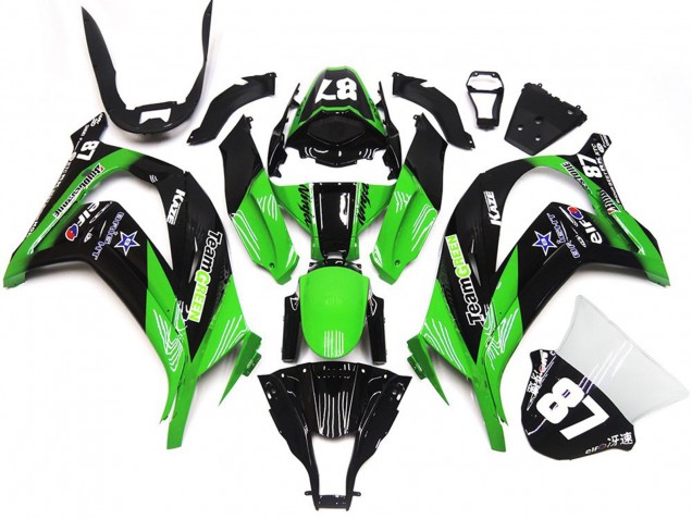 2016-2019 Green and Black ZX10R Motorcycle Fairings