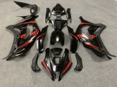 2016-2019 Matte Black w Red ZX10R Motorcycle Fairings