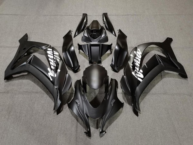 2016-2019 Matte Black with White ZX10R Motorcycle Fairings