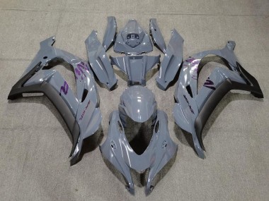 2016-2019 Nardo Grey & Purple ZX10R Motorcycle Fairings