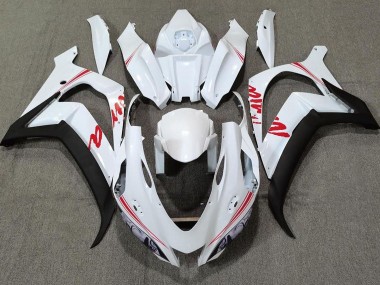 2016-2019 Pearl White & Red Logos ZX10R Motorcycle Fairings
