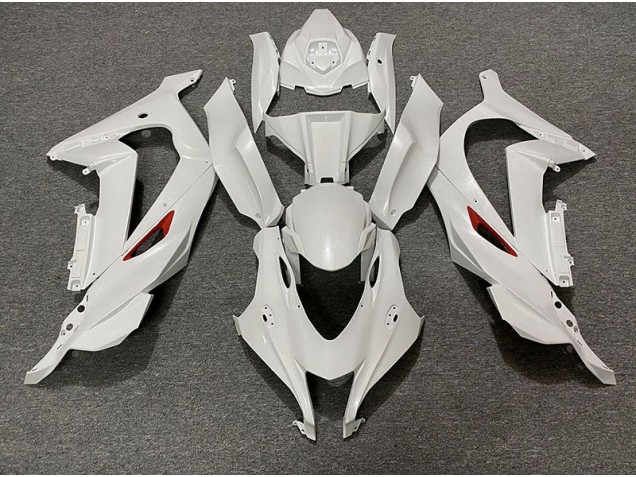 2016-2019 Pearl White Red Trim ZX10R Motorcycle Fairings