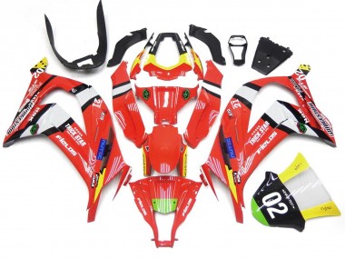 2016-2019 Red and Black w White ZX10R Motorcycle Fairings