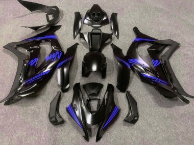 2016-2019 Satin Black & Blue ZX10R Motorcycle Fairings
