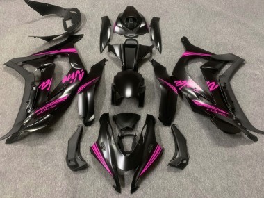 2016-2019 Satin Black & Pink ZX10R Motorcycle Fairings