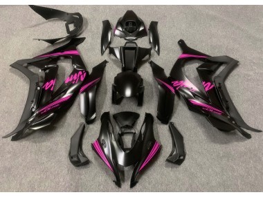 2016-2019 Satin Black & Pink ZX10R Motorcycle Fairings
