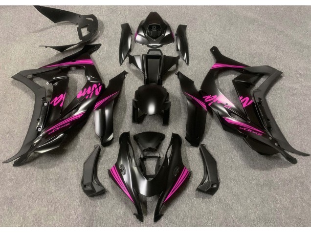 2016-2019 Satin Black & Pink ZX10R Motorcycle Fairings