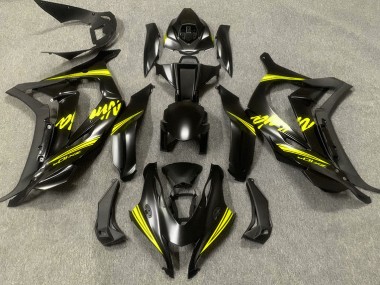 2016-2019 Satin Black & Yellow ZX10R Motorcycle Fairings