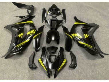 2016-2019 Satin Black & Yellow ZX10R Motorcycle Fairings
