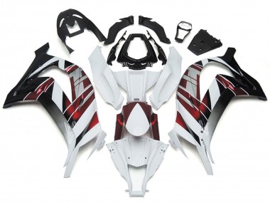 2016-2019 White and Silver ZX10R Motorcycle Fairings